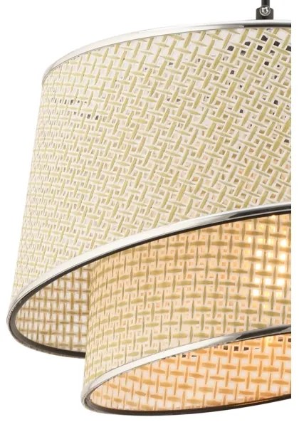 Suspensie pe cablu BARETTE 1xE27/60W/230V crem/crom lucios