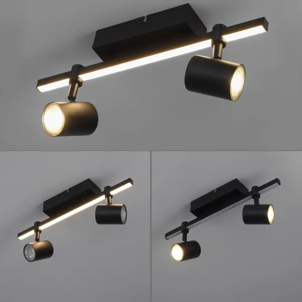 Paul Neuhaus 6524-18 - Spot LED BARIK 2xGU10/4,5W/230V + LED/5W