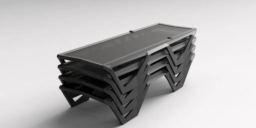 Set de 4 sezlonguri moderne de exterior design premium VOXEL