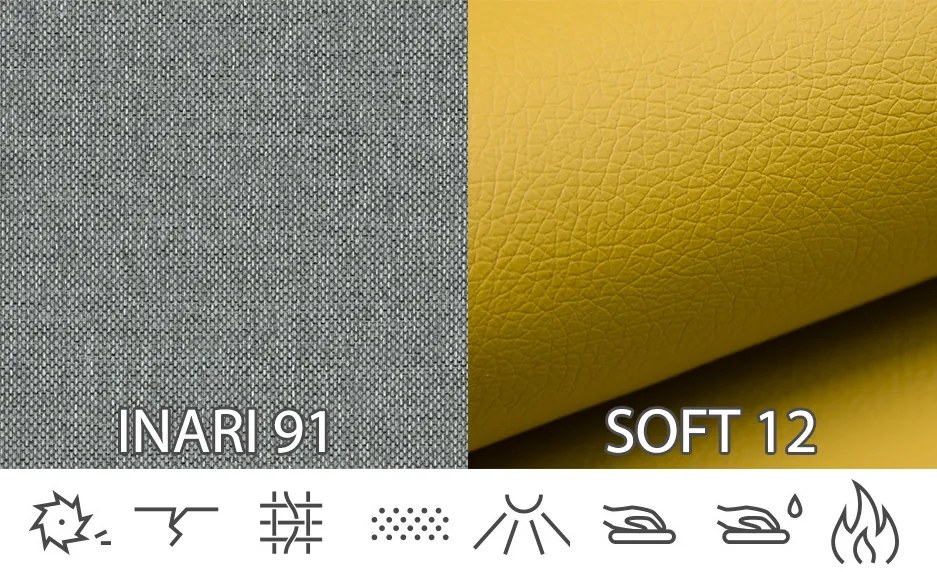 Colțar U Darcia (gri+ galben) (S). 601362