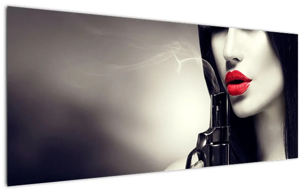 Tablou - Femeia misterioasă (120x50 cm)