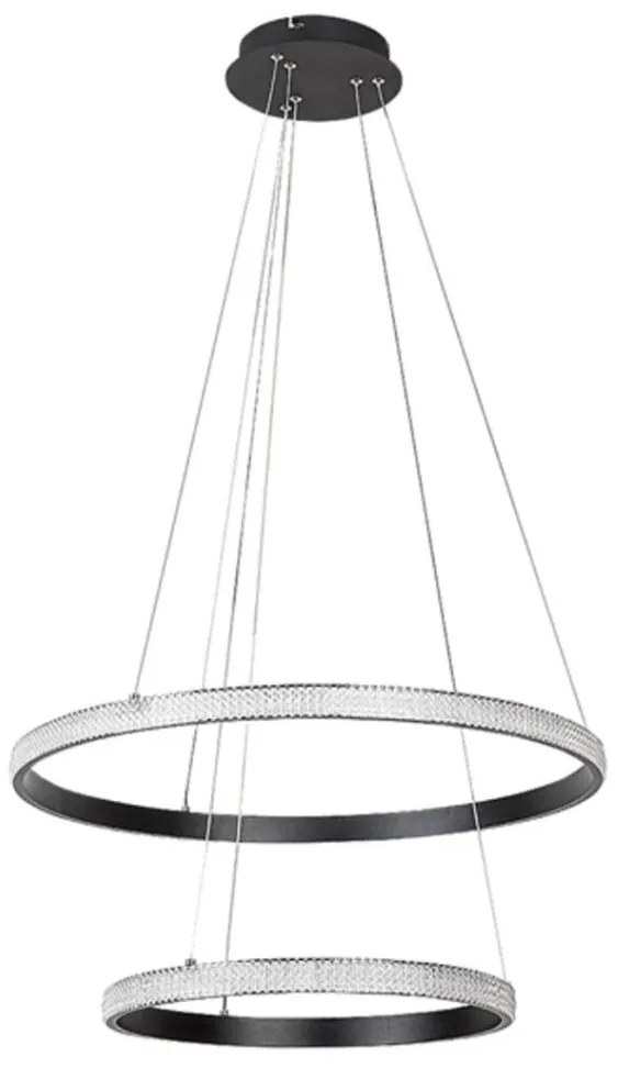 Lustra suspendata cu 2 inele LED Grete 60cm