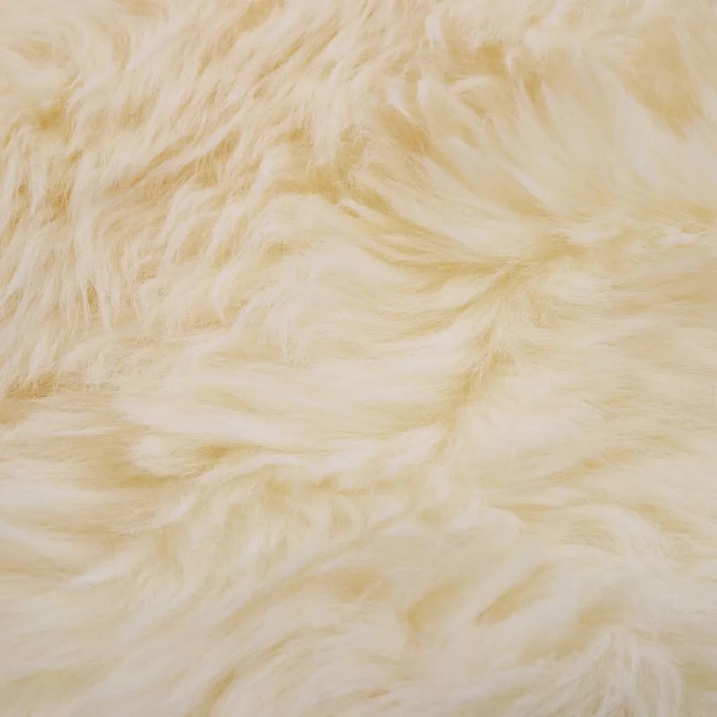 Covor din blana de oaie, alb, 60 x 90 cm Alb