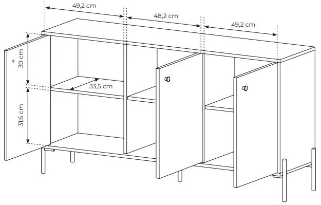 Dulap Scandia 3D (Stejar scandi + jedlička scandi). 1071387