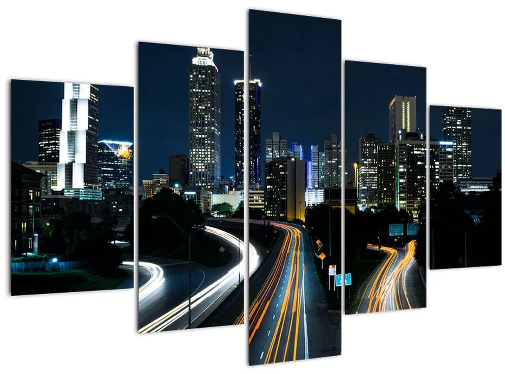 Tabloul metropolei nocturne (150x105 cm)