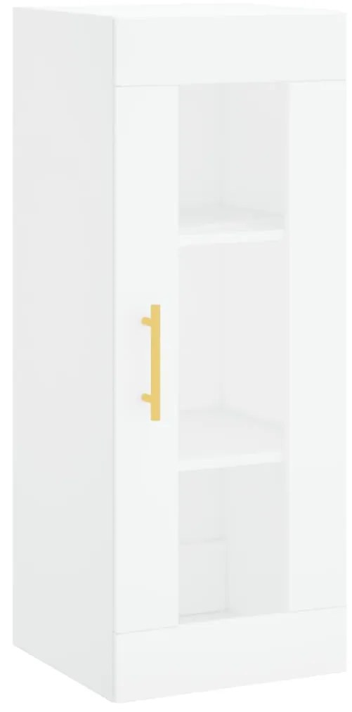 vidaXL Dulap montat pe perete, alb, 34,5x34x90 cm