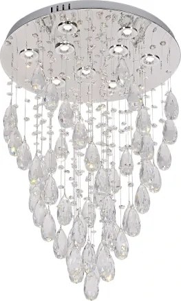 Plafonieră cu cristale LED MAJURO LED/30W/230V diam. 45 cm crom lucios + telecomandă