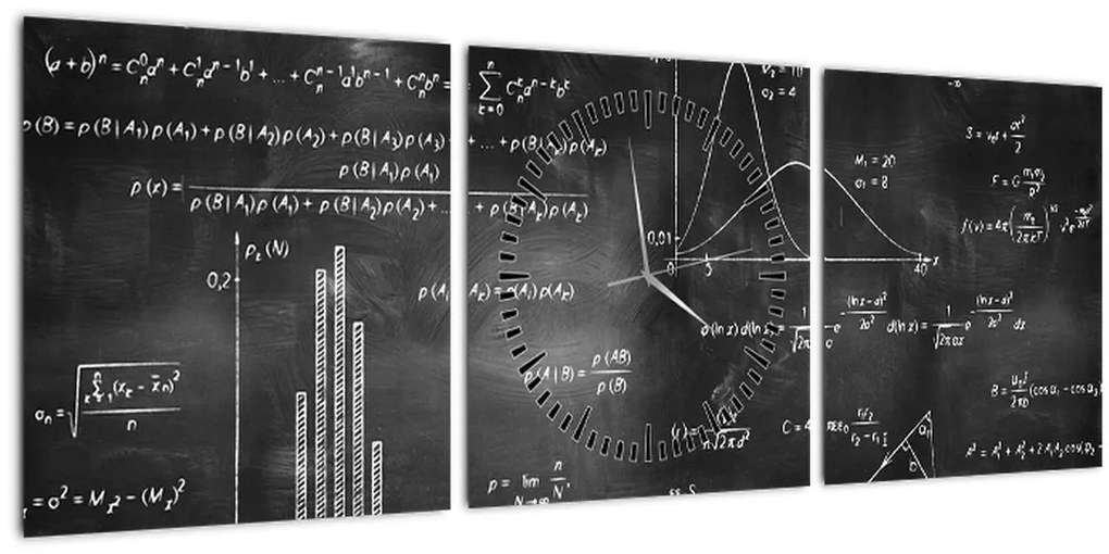 Tablou - Dragoste de numere (cu ceas) (90x30 cm)