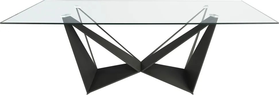 Masa dining design LUX Rectangular Black Steel 220x95cm