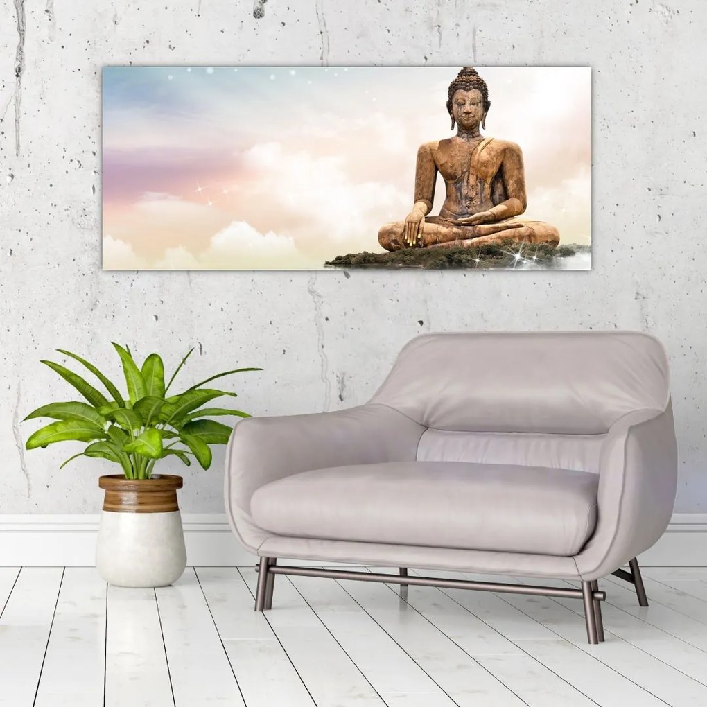Tablou - Buddha care supraveghează pământul (120x50 cm)