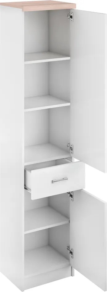 Raft 2D1S, alb/stejar sonoma, universal, TOPTY TYP 05