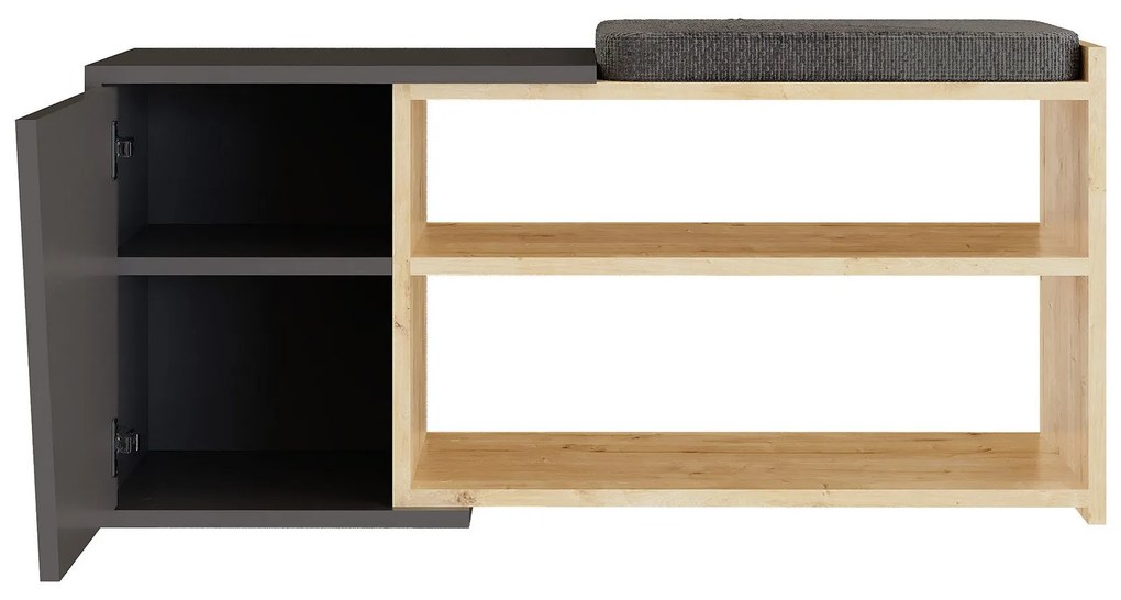 Comodă pentru pantofi Fiona - Oak, Anthracite
