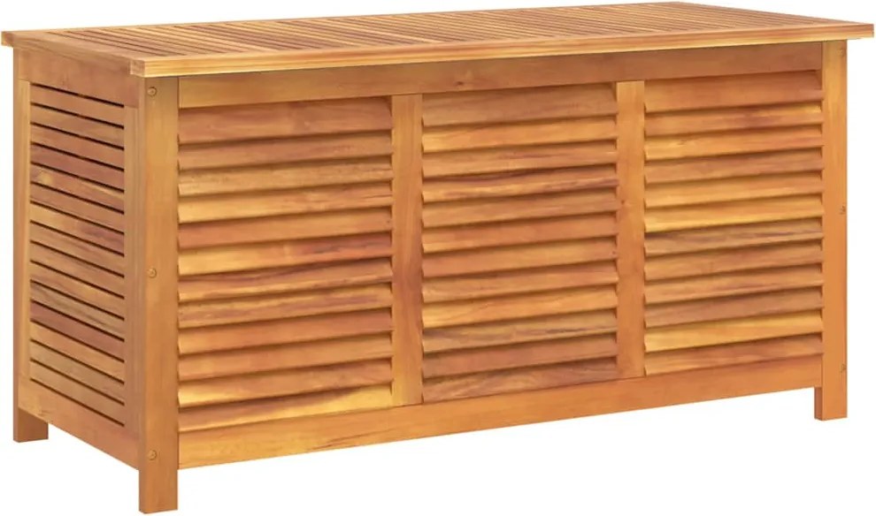 vidaXL Ladă depozitare grădină cu grilaj 113x50x56cm lemn masiv acacia