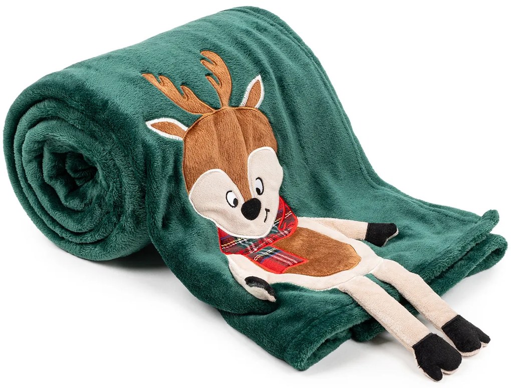 Pătură de Crăciun 4Home Reindeer, 150 x 200 cm