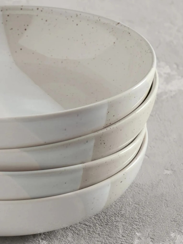 Set 50 Boluri Paste, Colectia Artizan, ceramica glazurata manual, Horeca, diametrul 23 cm