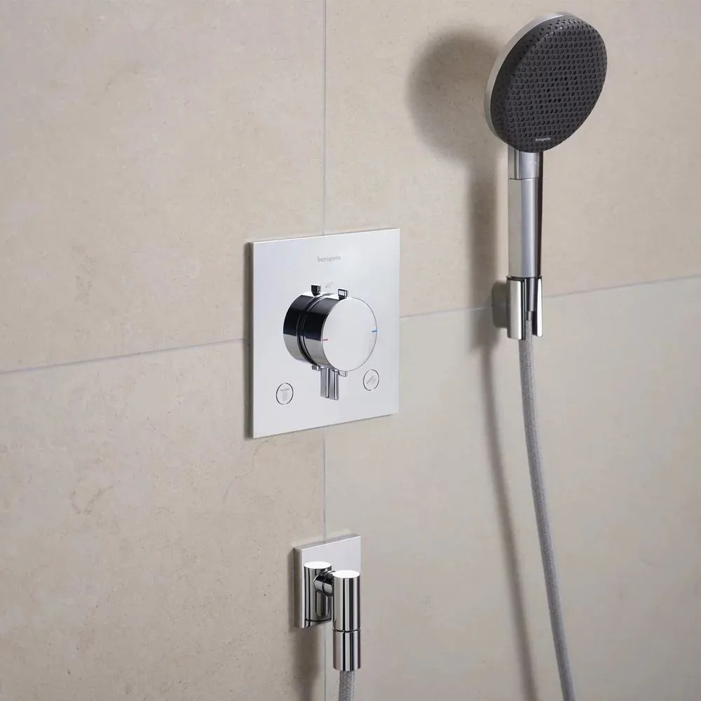 Baterie cada-dus termostatata Hansgrohe Ecostat Comfort E finisaj crom lucios fara corp ingropat