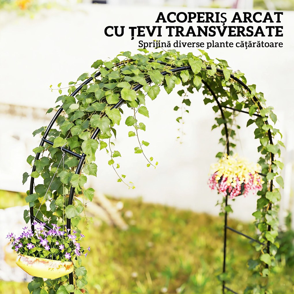 Outsunny Arc Grădină suport metalic | Aosom Romania