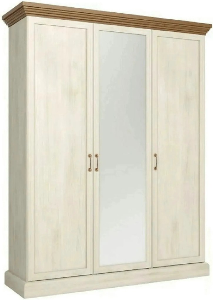 Dulap ROYAL S3D, pin nordic/stejar salbatic, PAL melaminat, cu 3 usi,