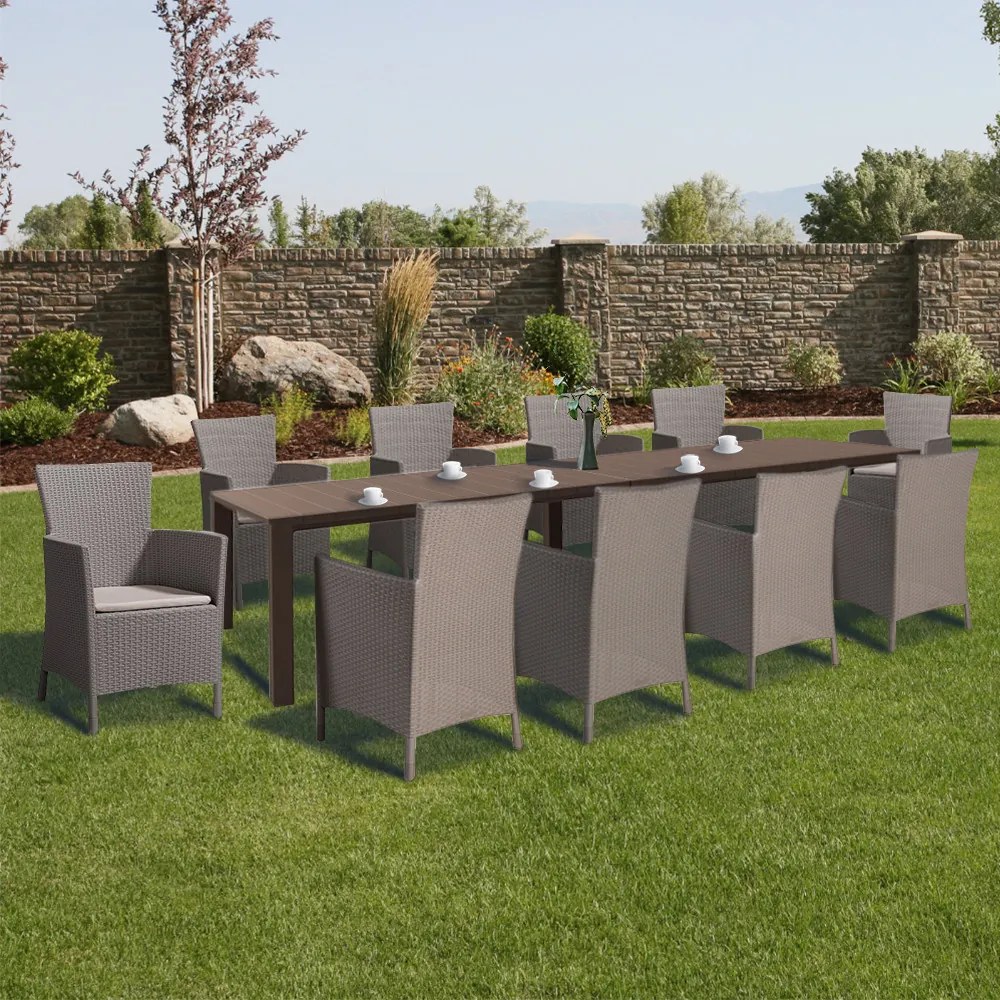 Set de mobilier de grădină Juowa cu 10 locuri