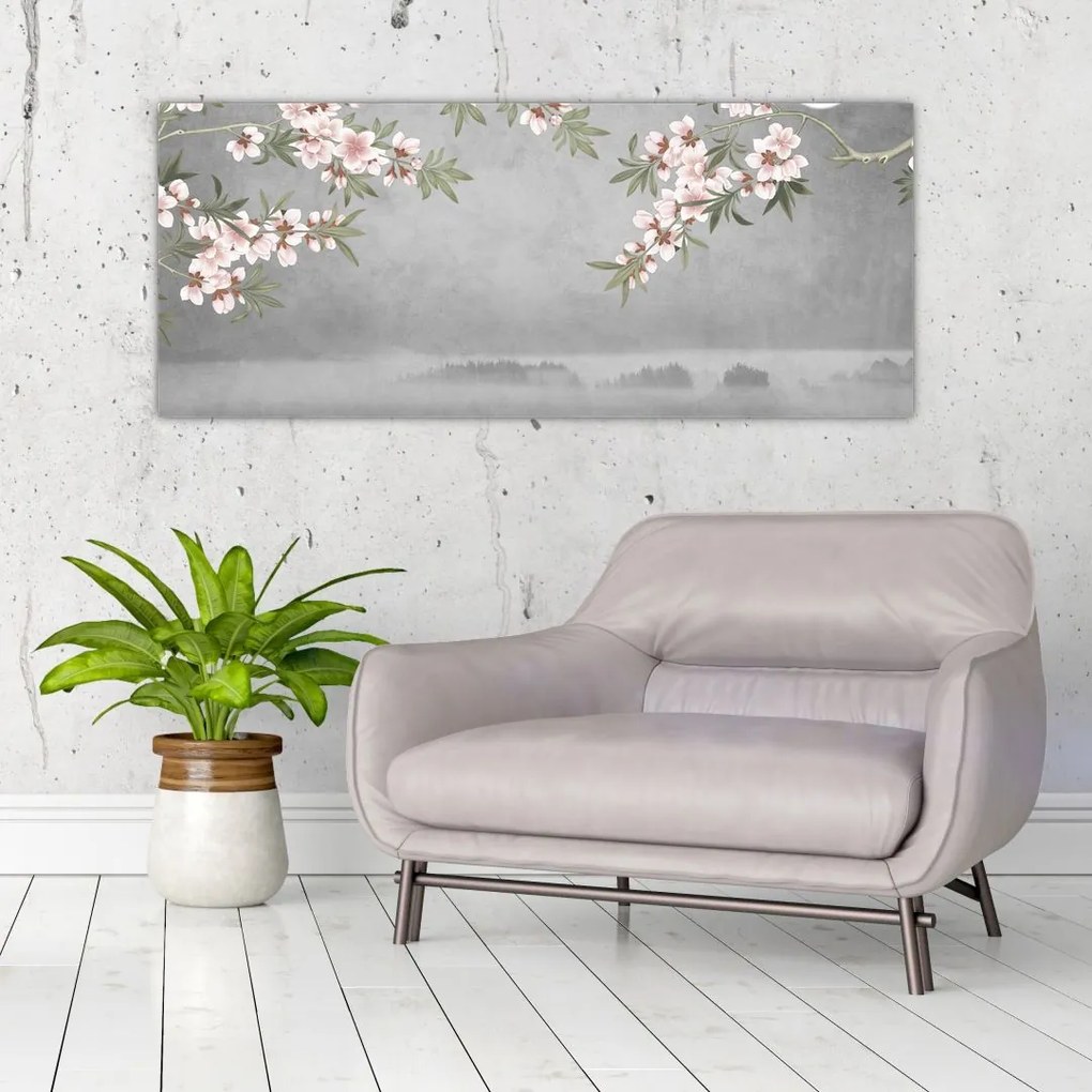 Tablou - Peisaj cu lună (120x50 cm)