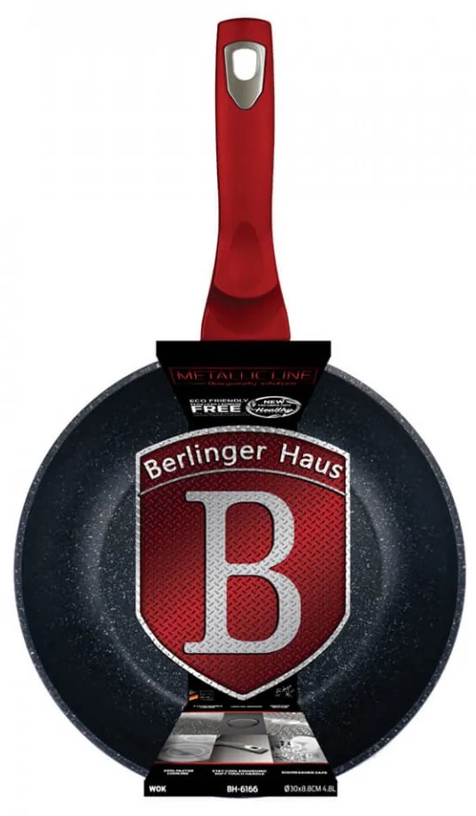 Wok 30 cm Metallic Line Burgundy Edition Berlinger Haus BH 6166