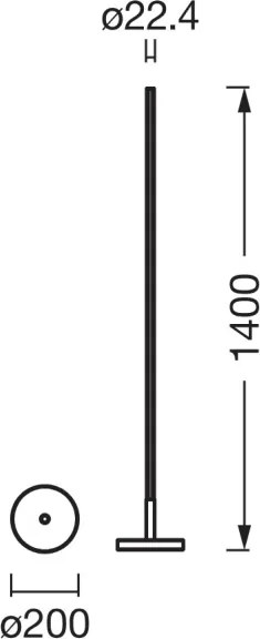 Osram - Lampadar LED RGBW SMART+ MAGIC dimmabil, 11,5W/230V, argintiu, Wi-Fi+telecomandă