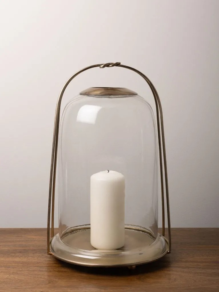 Felinar din metal, H39cm, Cloche