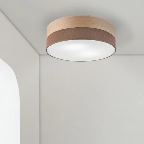 Plafonieră SIRJA WOOD 2xE27/15W/230V d. 45 cm maro/stejar