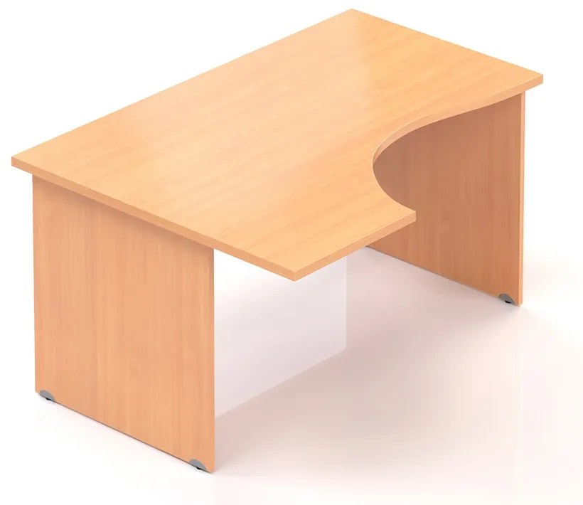 Masa ergonomica Visio 140 x 100 cm, stanga, fag