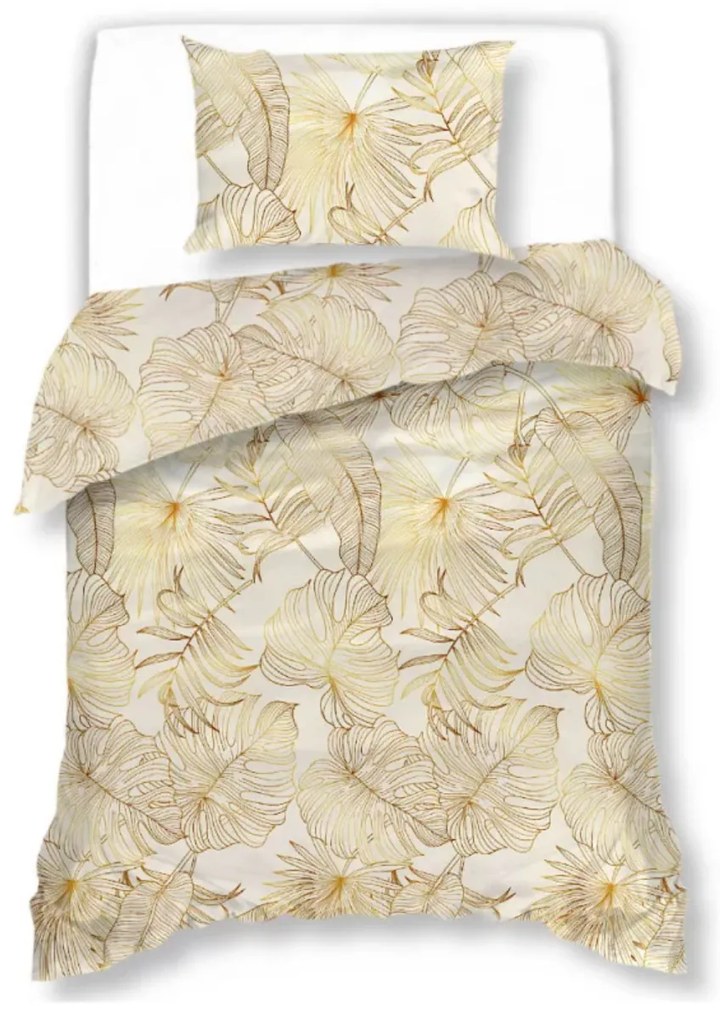 Lenjerie de pat din microfibra PALMERA crem Dimensiune lenjerie de pat: 70 x 80 cm | 140 x 200 cm