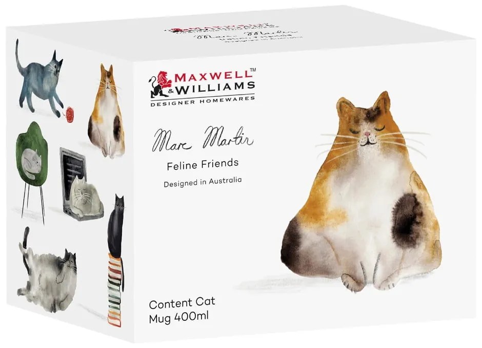 Cană albă din porțelan 400 ml Best Feline Friends – Maxwell &amp; Williams