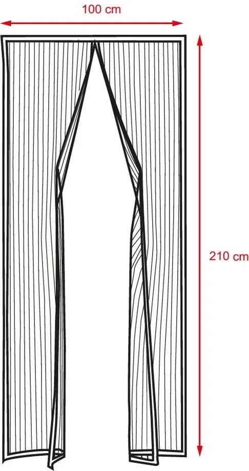 Plasă magnetică FLORA pentru ușă - negru