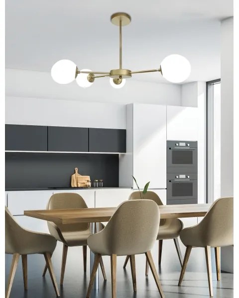 Lustră pe tijă MATI 4xG9/20W/230V aurie