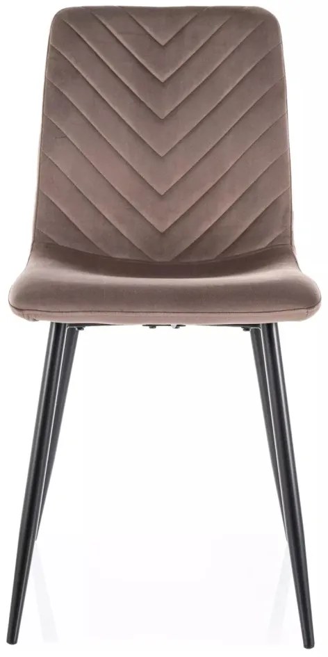 Scaun Daren velvet cappuccino/negru Blu38