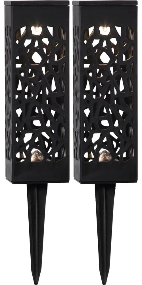 Set de 2 lumini solare cu LED-uri pentru exterior Star Trading Izola, înălțime 18 cm