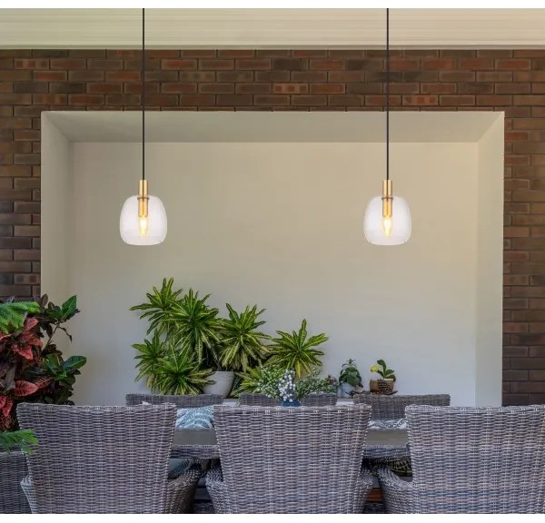 Lustră pe cablu GARRI 1xE14/40W/230V alamă Globo 15789HM