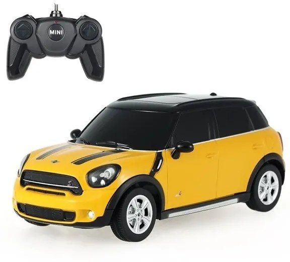 MASINA CU TELECOMANDA MINI COOPER S COUNTRYMAN GALBEN CU SCARA 1 LA 24