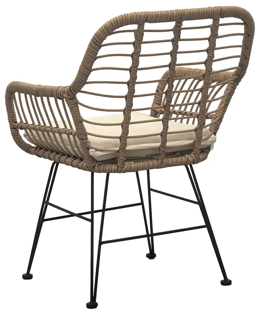 Autronic Set de grădină 1+2, metal, polyrattan,natural, AZ-F1208 NAT
