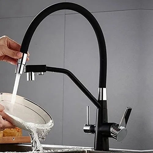 Baterie de Bucătărie cu 3 Cai și Conductă Flexibilă BBC3974N – Versatilitate și Design Modern pentru Bucătării Funcționale