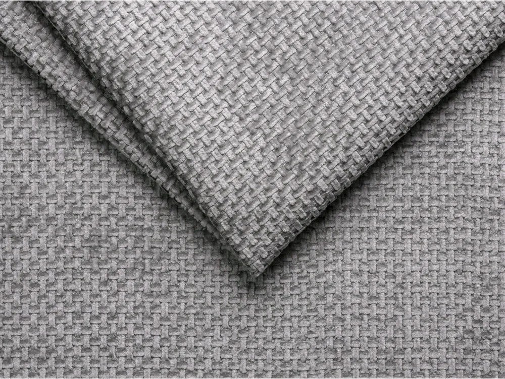 Taburet gri cu tapițerie din chenille Lupine – Micadoni