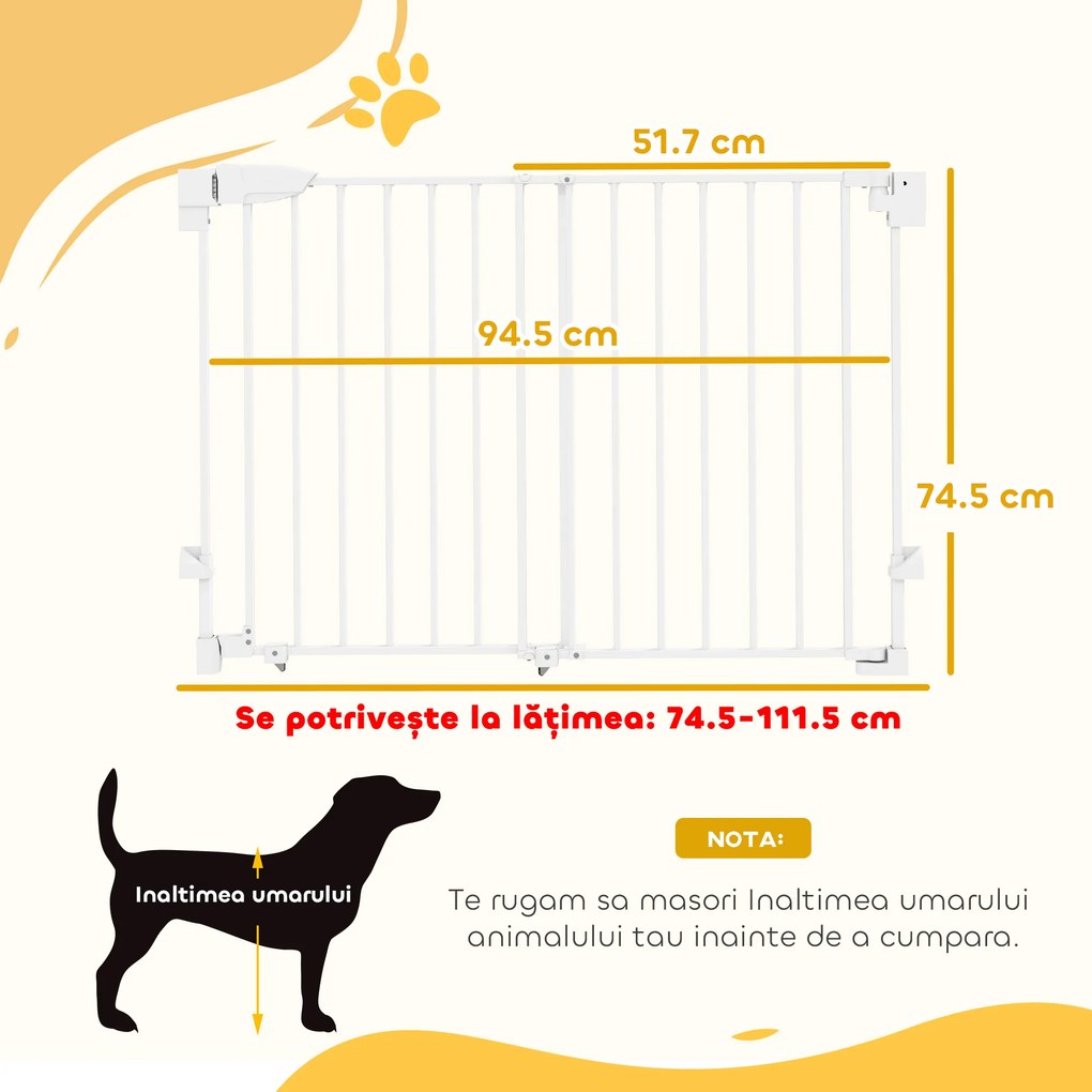 PawHut Barieră extensibilă divizor | Aosom Romania