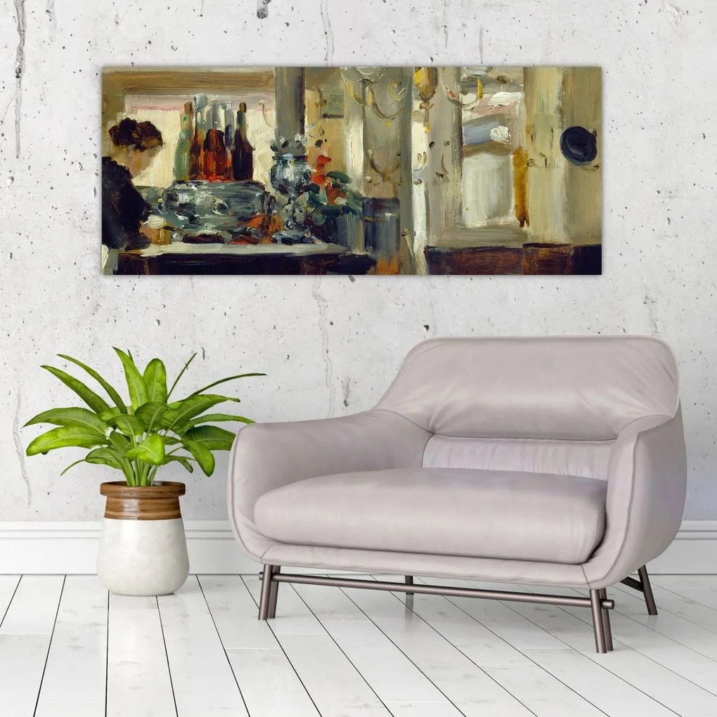 Tablou - Style of Edouard Manet, Bon Bock Cafe, reproducere (120x50 cm)