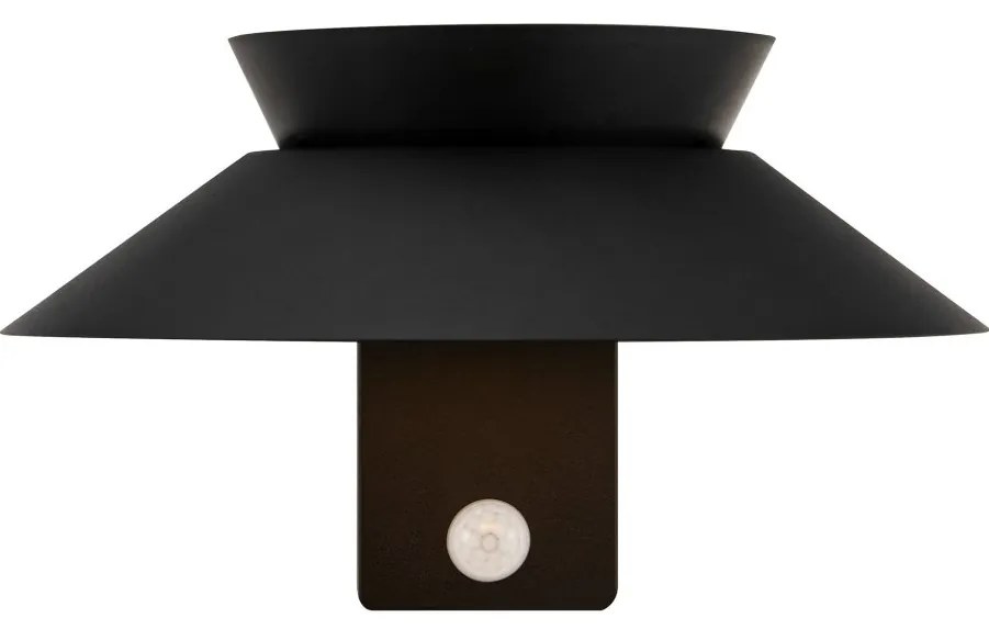 Aplica LED solara de exterior cu senzor de miscare IP44 Justina negru