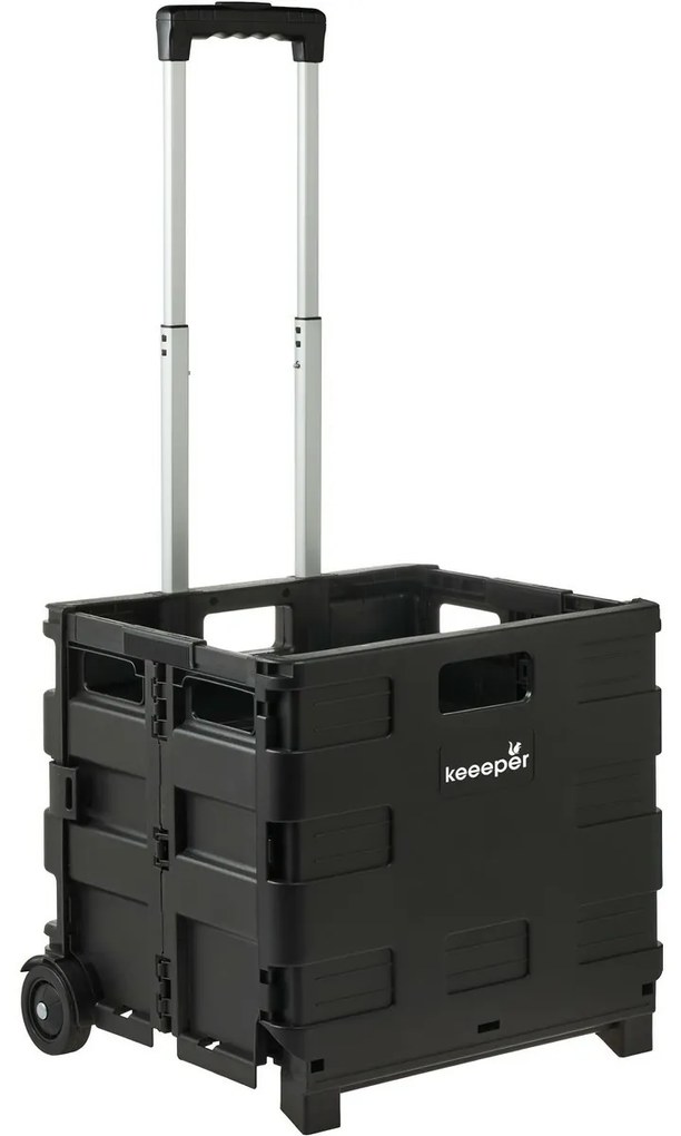 Keeeper Cărucior de cumpărături pliabil Olli 65 l Negru, 65 l