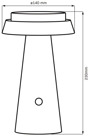 Lampă solară LED MARAKESZ LED/3,7V USB 3600 mAh 1800/2700/3000K IP54 gri