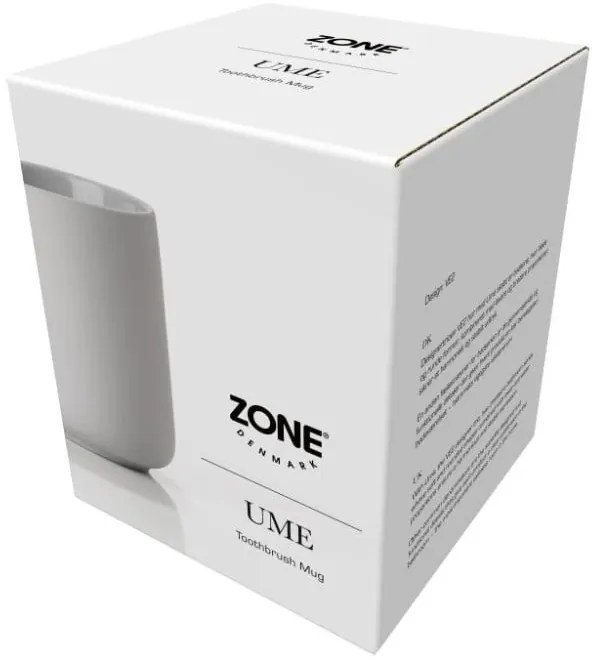 Suport din ceramică pentru periuțele de dinți Zone Soft Grey, gri deschis