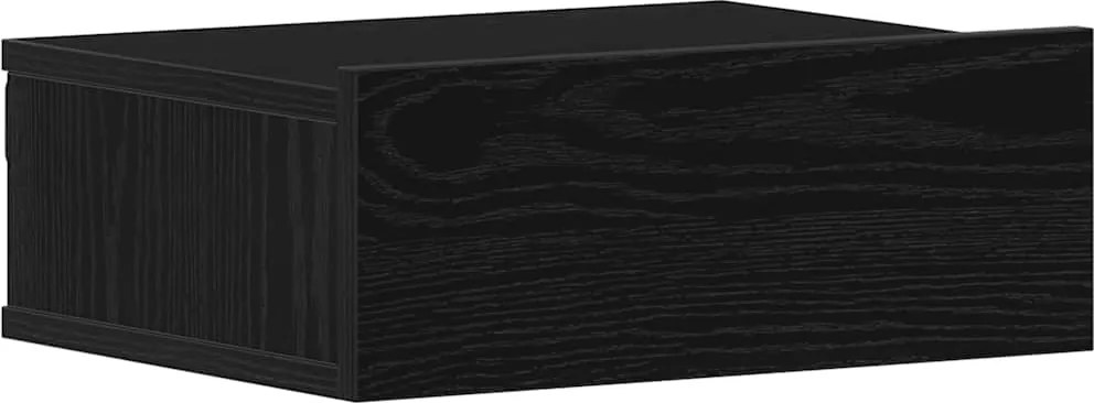 vidaXL Noptieră plutitoare, stejar negru, 40x32x15 cm, lemn stratificat