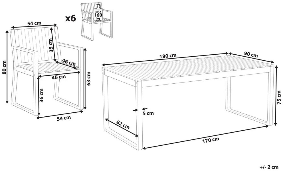 Set mobilier de grădină Saffiya (lemn deschis) . 1075795
