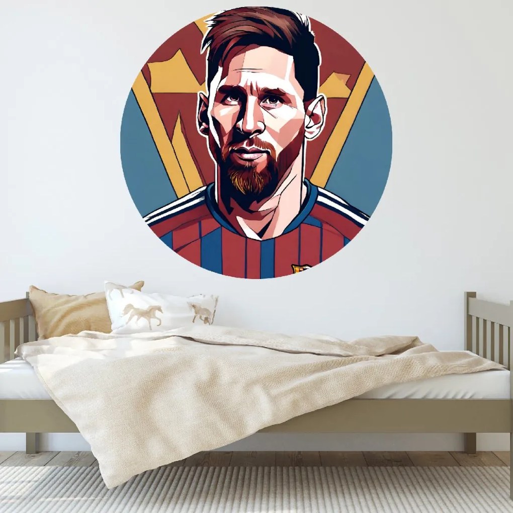 PIPPER. Autocolant circular de perete „MESSI” mărimea: 60cm