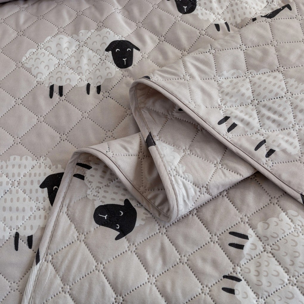 Cuvertura pat SHEEP DREAM gri Dimensiune: 220 x 240 cm